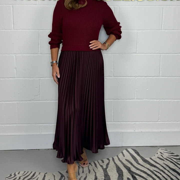 Marilou - Cozy Top + midi skirt