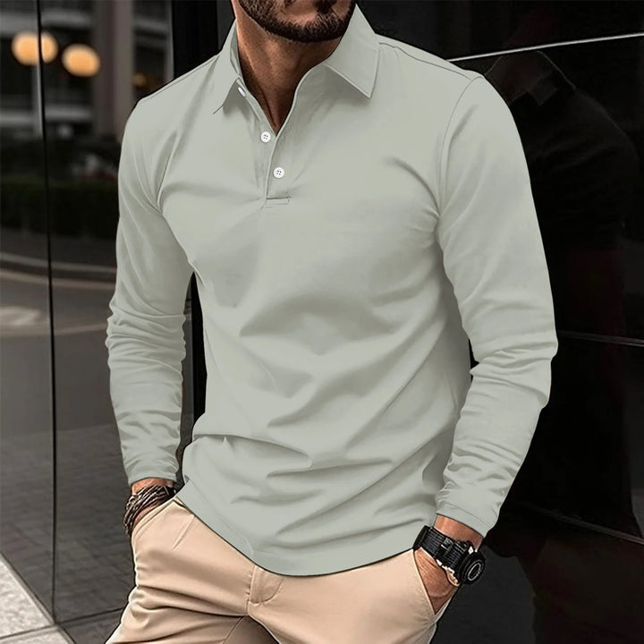 Marco - Casual long-sleeved polo shirt