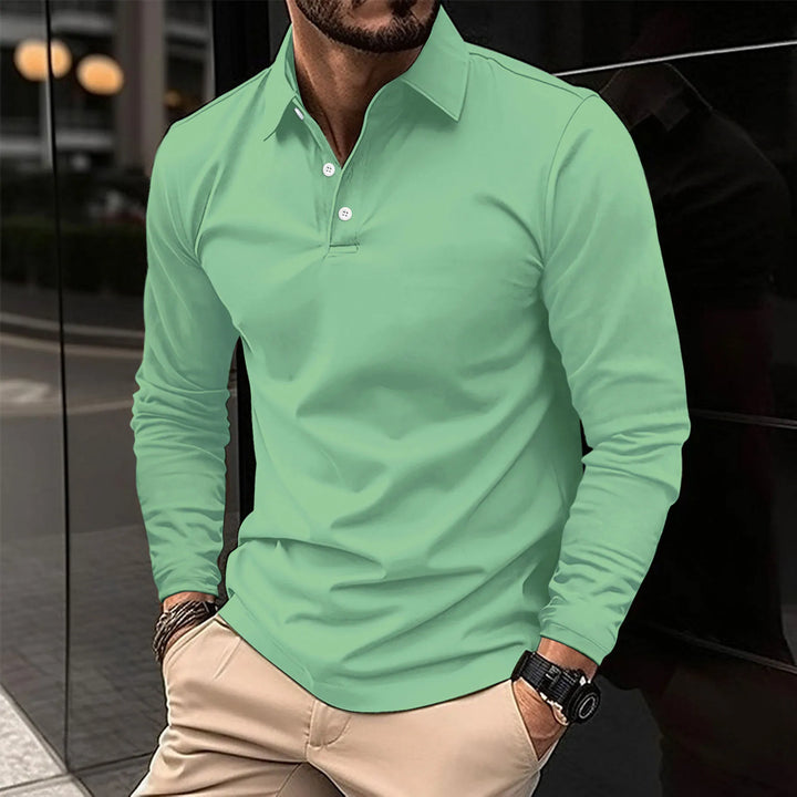 Marco - Casual long-sleeved polo shirt