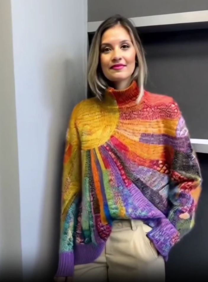 Aubrey - Colourful Turtleneck Sweater