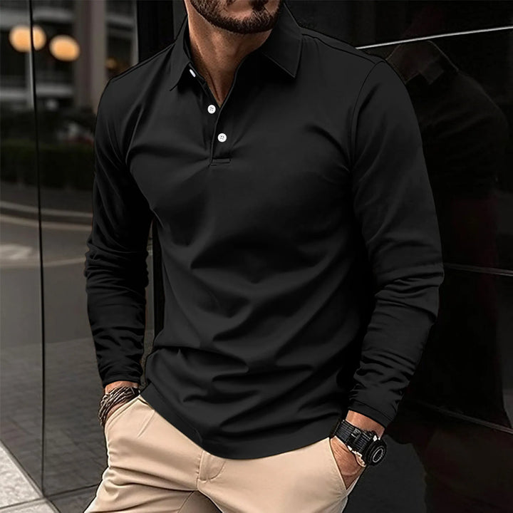 Marco - Casual long-sleeved polo shirt