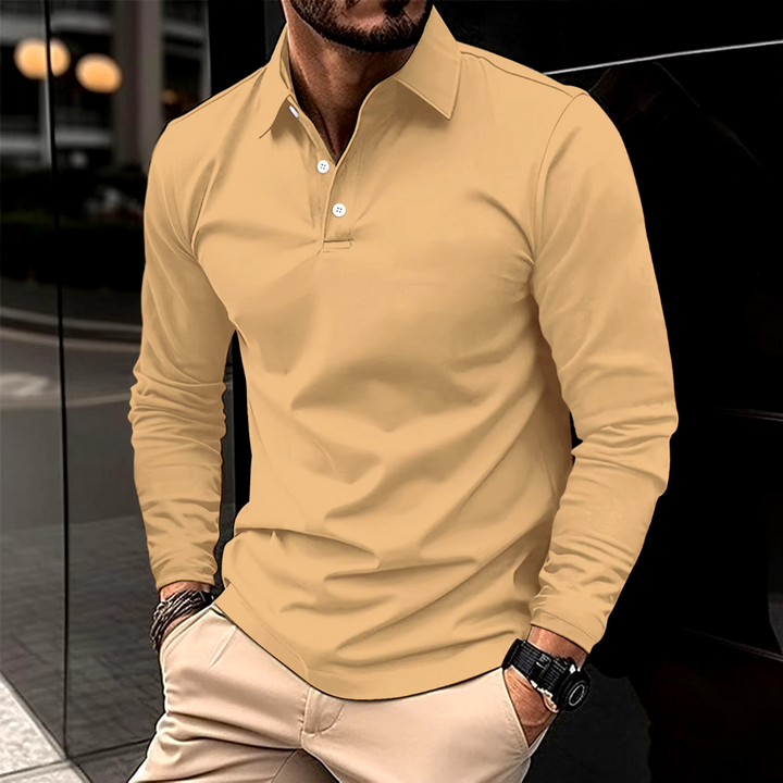 Marco - Casual long-sleeved polo shirt