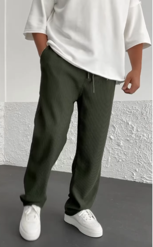 Fergus - Ribbed Spandex Pants