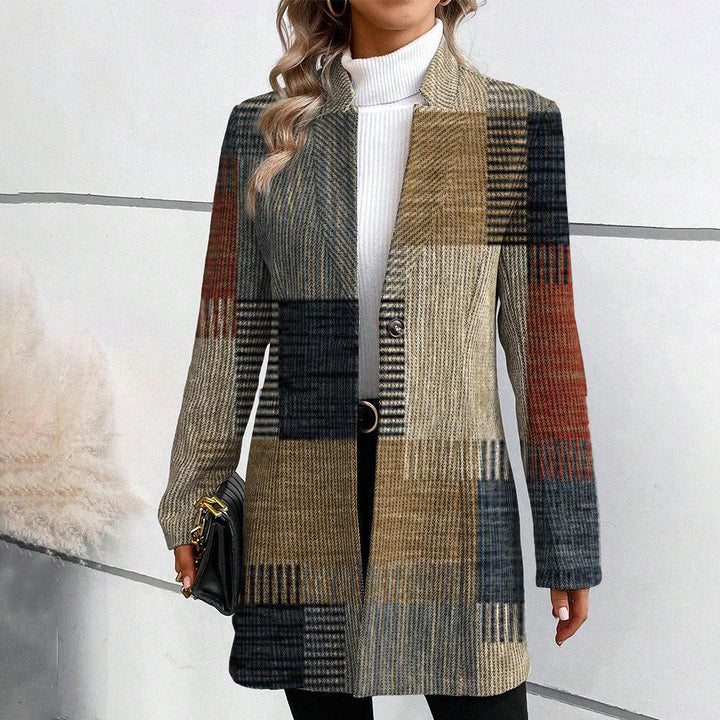 Margot - Elegant Patterned Blazer Coat